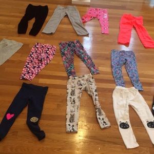 12 pairs of 6-6X little girls pants